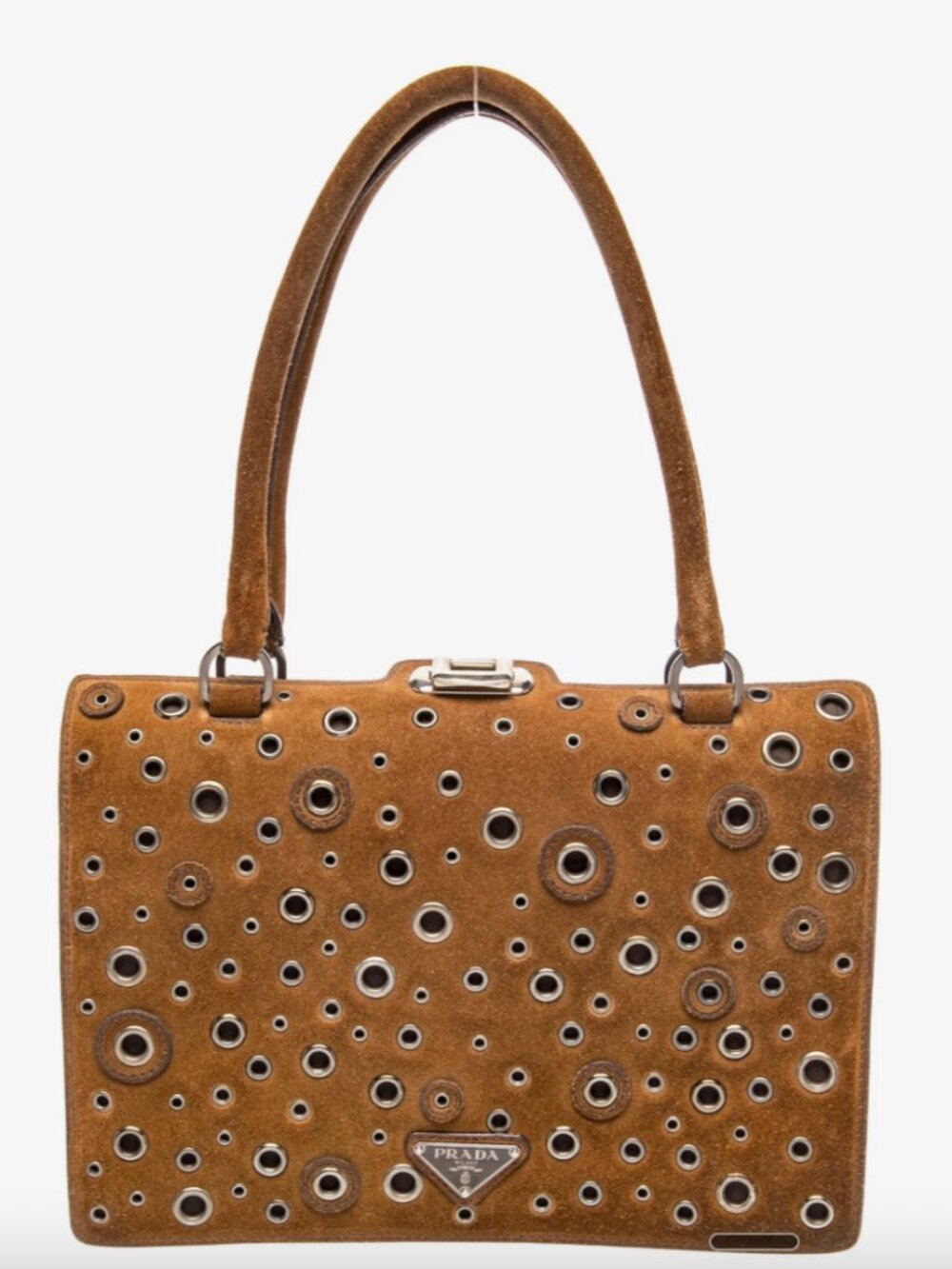 Prada Scamosciato Brown Suede Shoulder Bag Excellent Condition